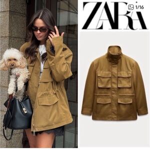ZARA COLLECTION Pocket Jacket Water Repellent Barn/Utility Jacket